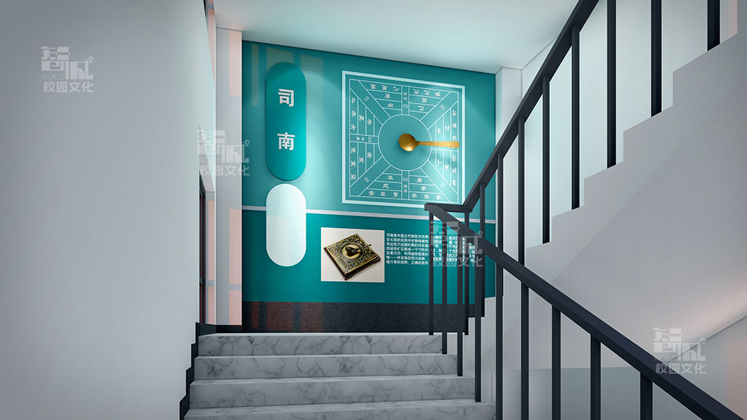 学校楼梯间校园文化布展设计