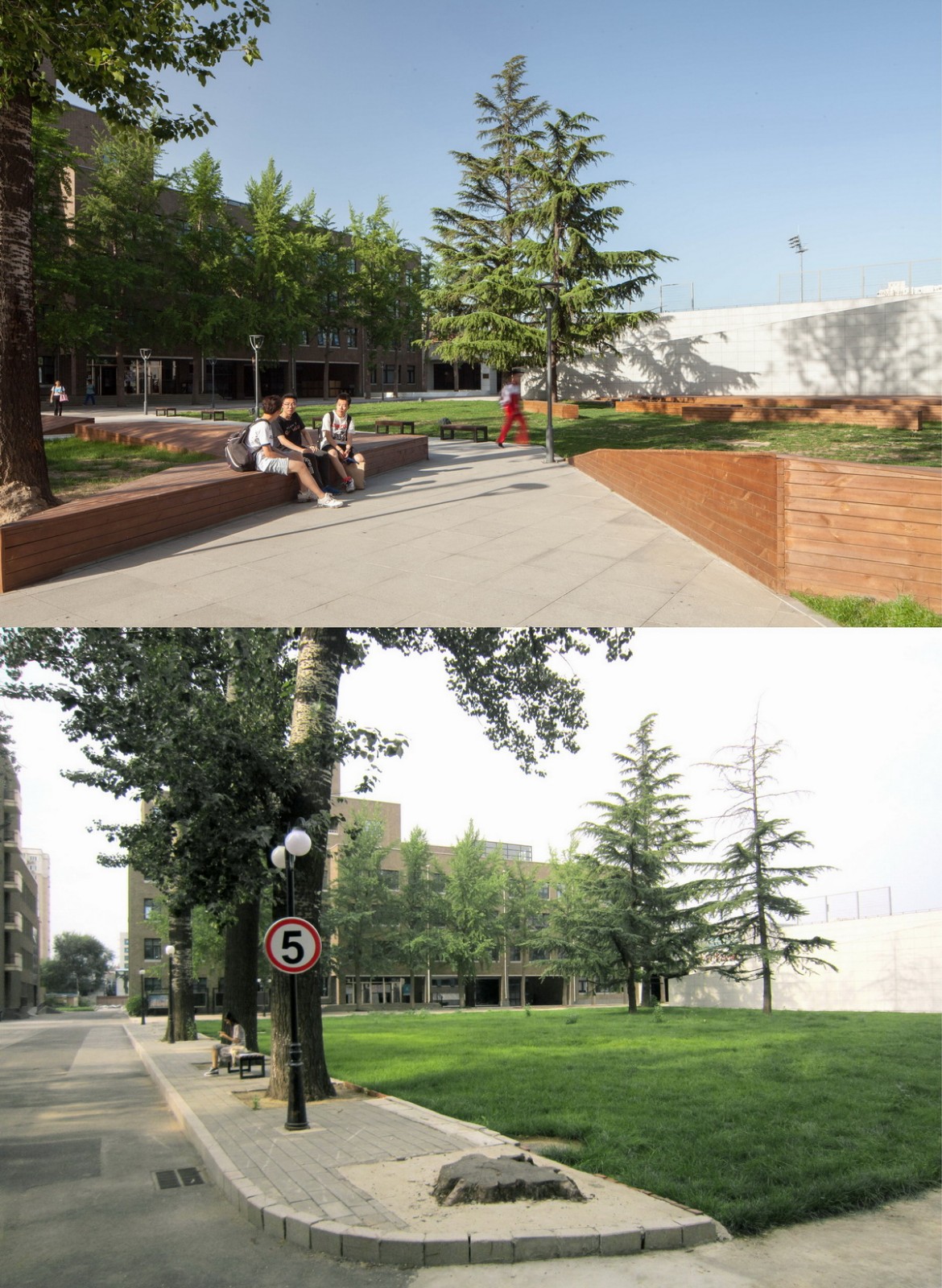 学校景观改造设计后的大草坪 学校景观改造设计后的大草坪