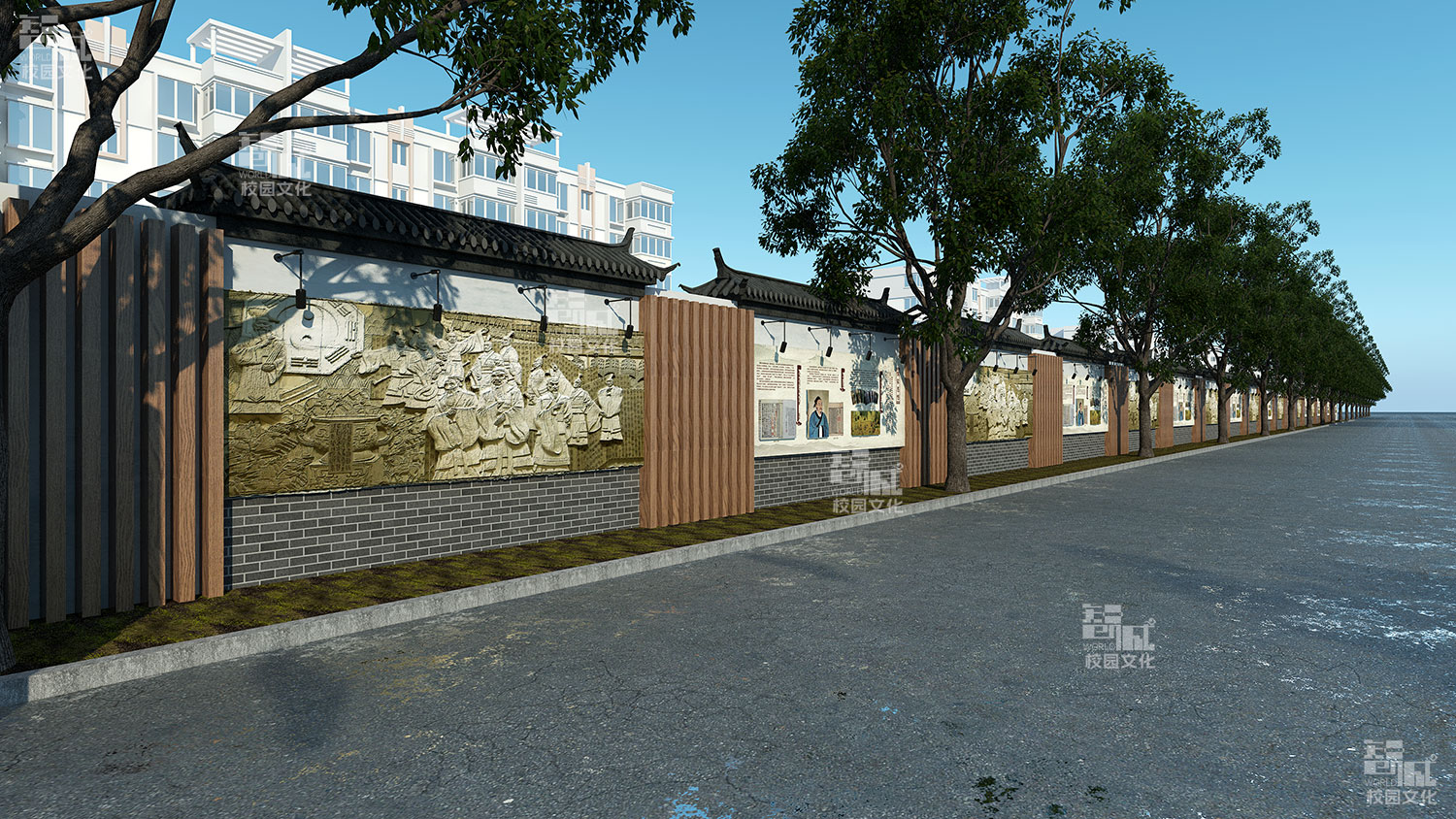 喀什地区教师培训中心校园景观建设设计效果图