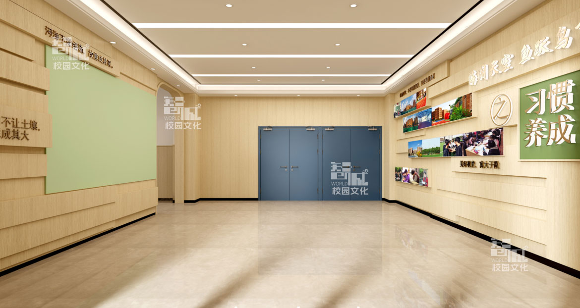 郑州龙湖一中教学楼校园文化建设项目案例