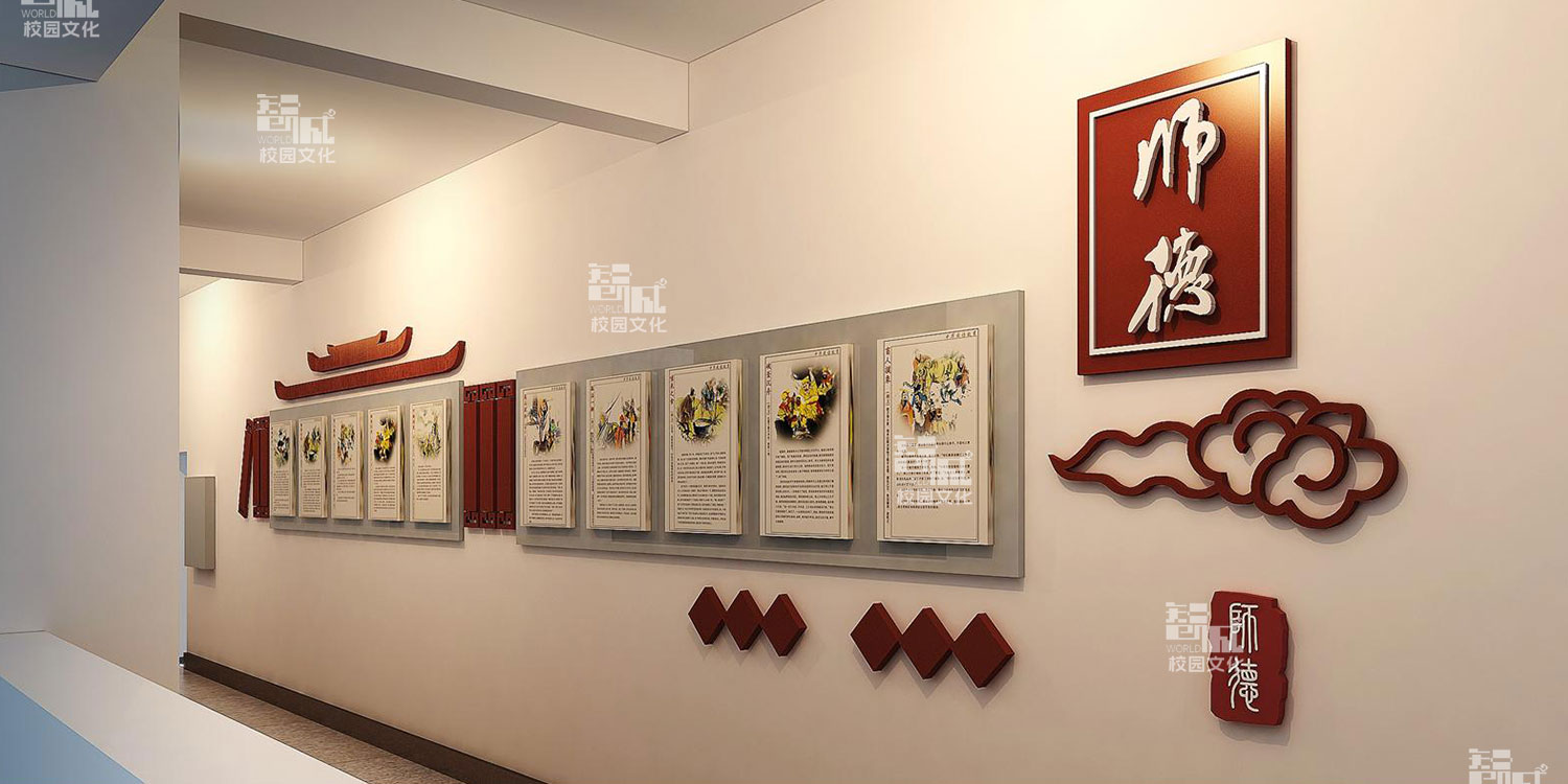 岳阳市岳州中学校园廊道文化建设设计效果图