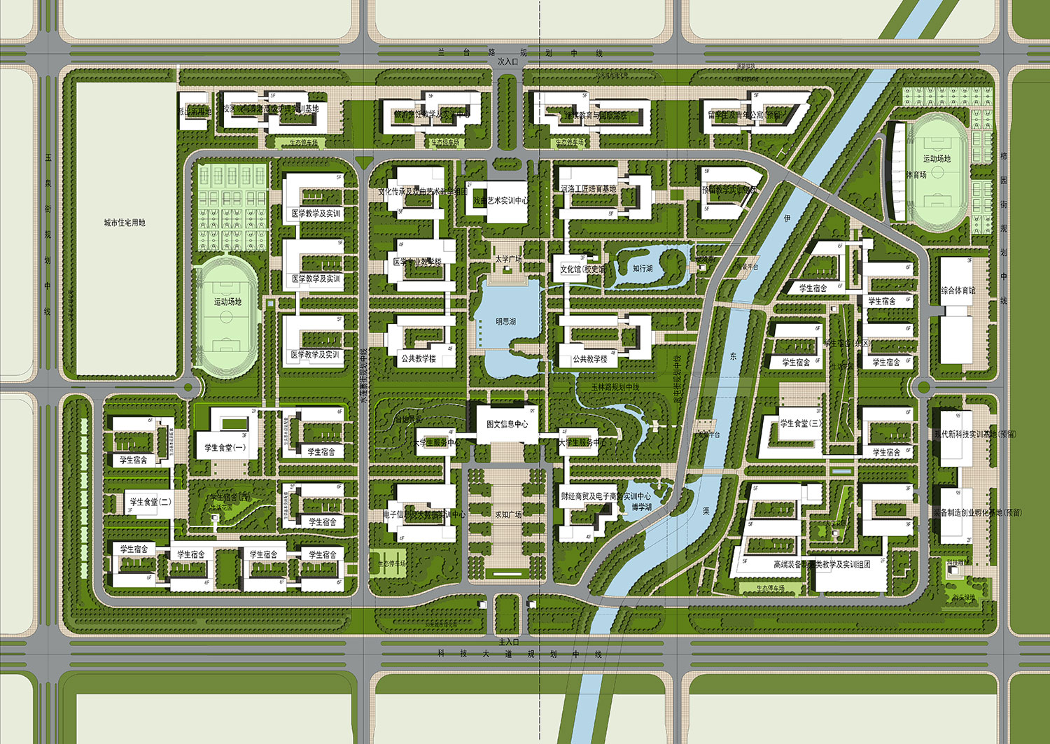 洛阳职业技术学院校园平面图