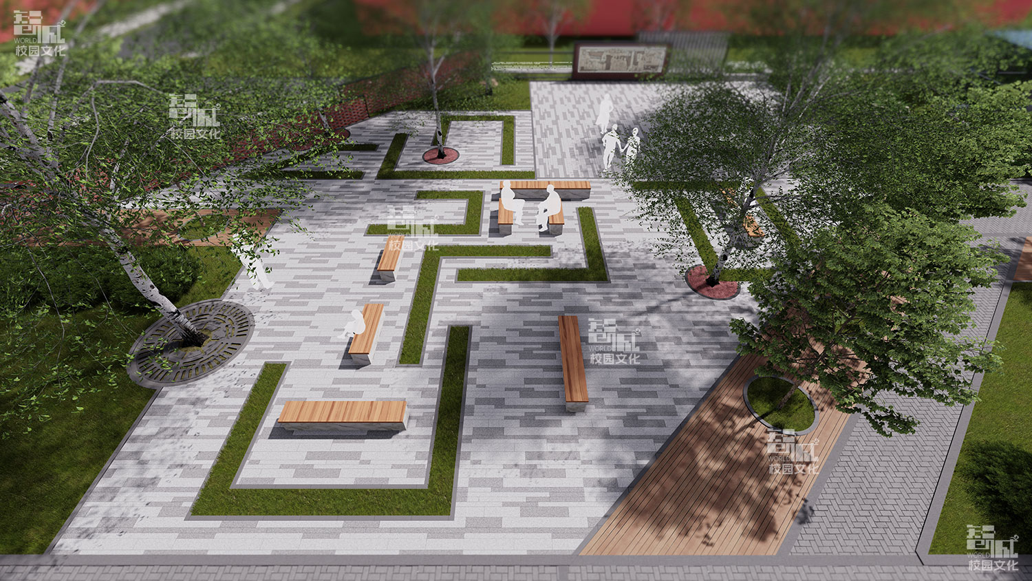 洛阳职业技术学院校园景观建设设计效果图
