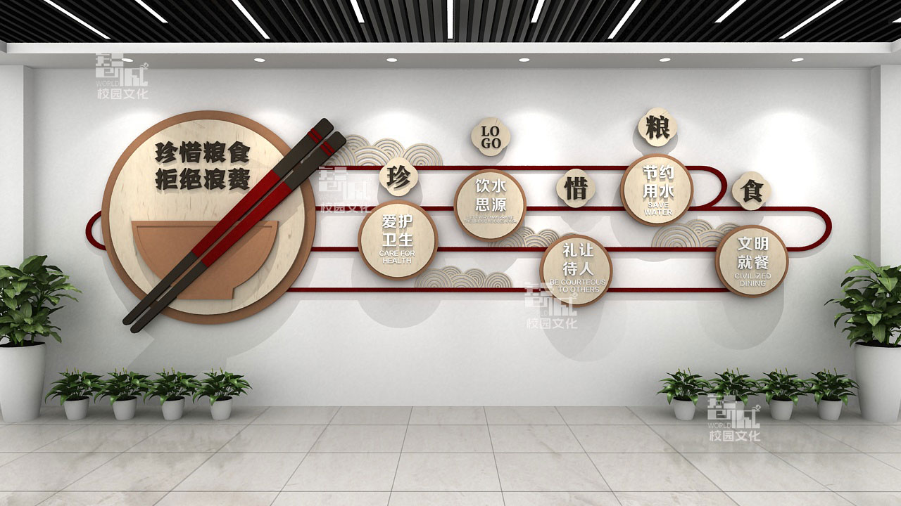 洛阳职业技术学院廊道文化设计效果图