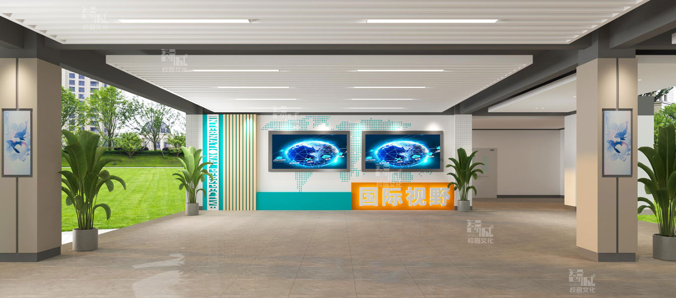 安阳龙骏中学架空层文化建设设计效果图