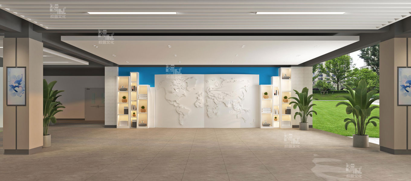 安阳龙骏中学架空层文化建设设计效果图