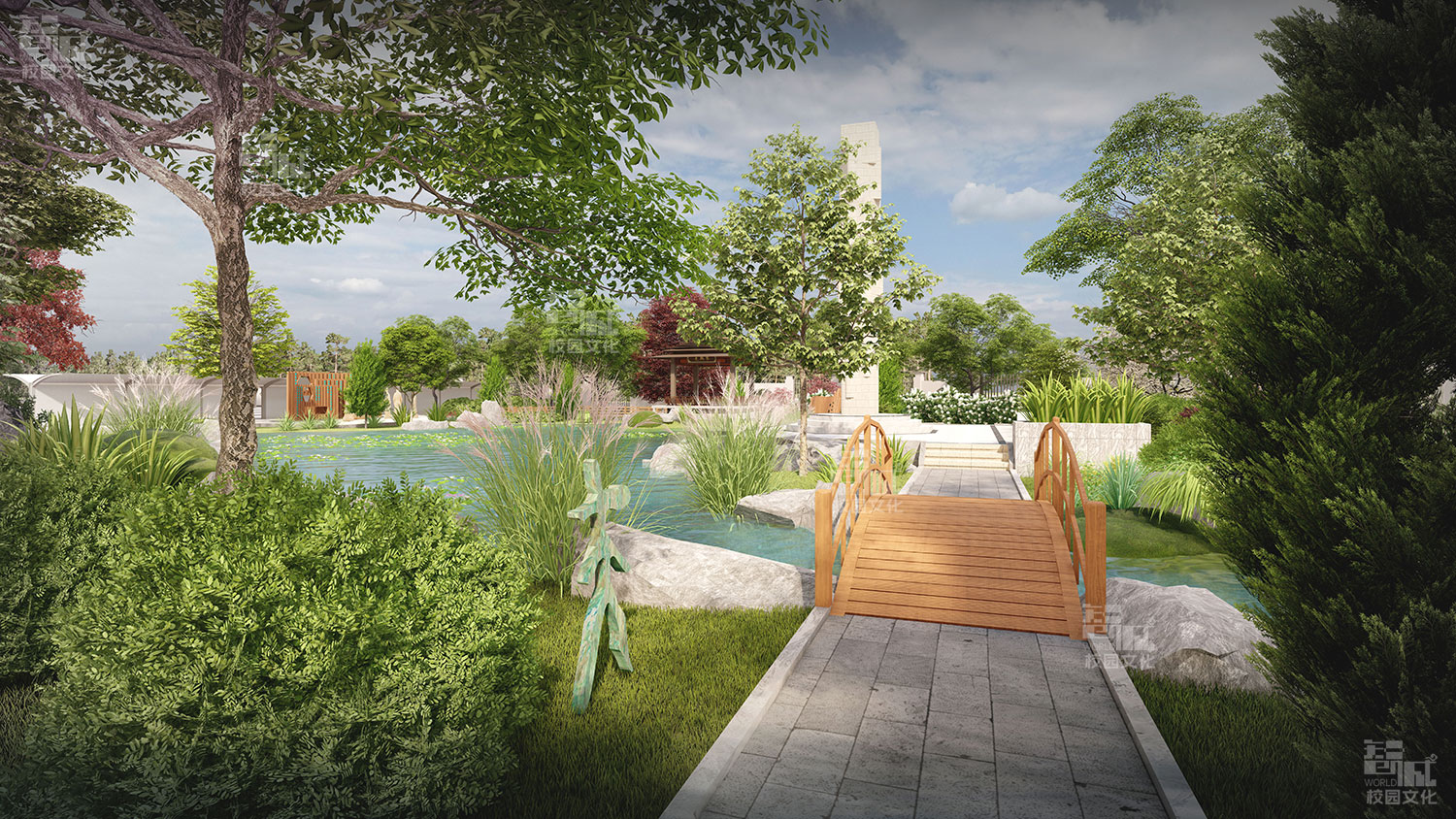 甘肃张掖中学中华文明园建设设计效果图