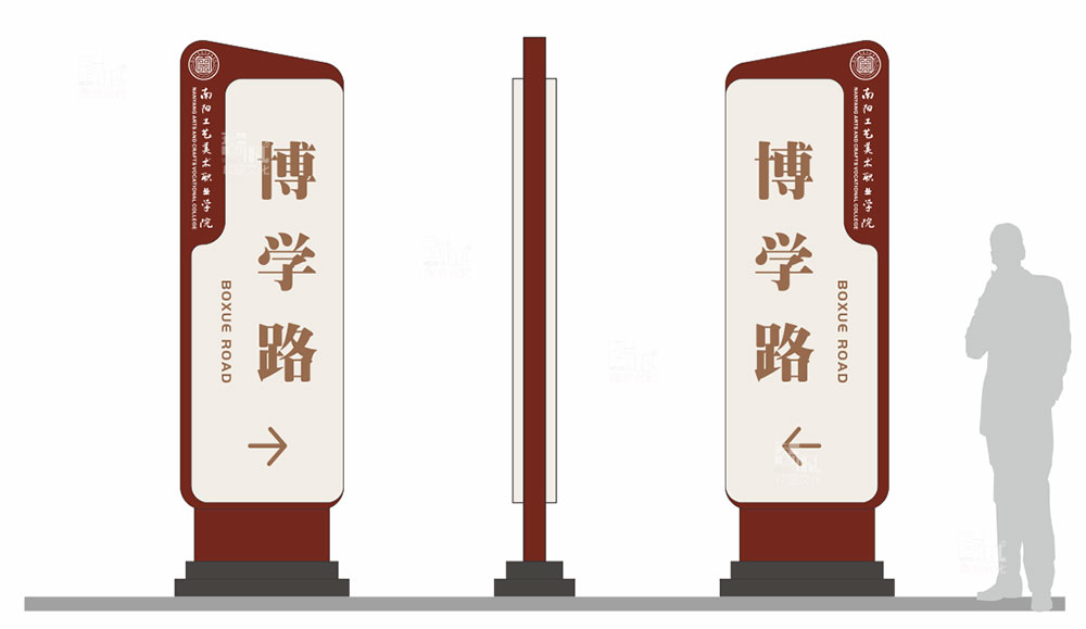 南阳工艺美术职业学院校园导视系统设计效果图