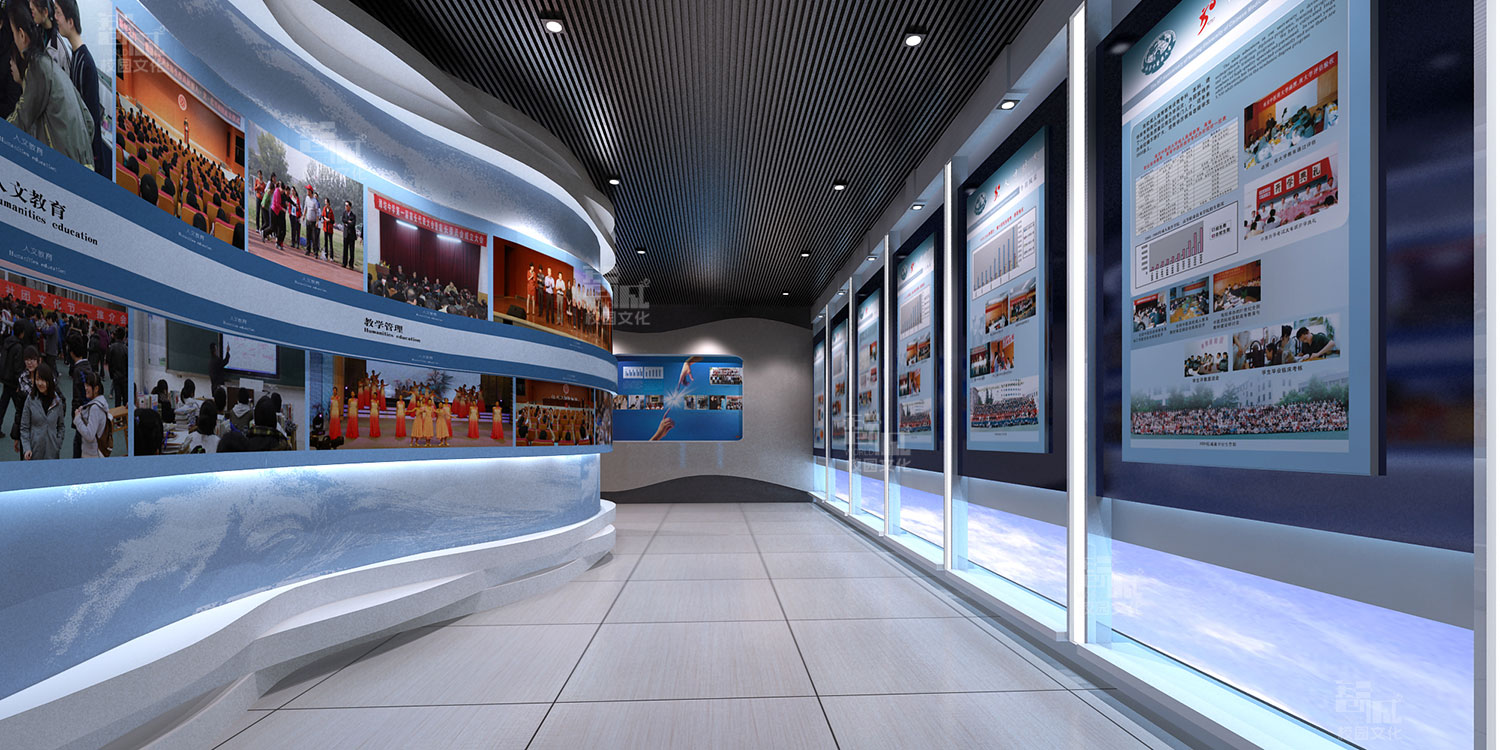 山东潍坊中学校史博物馆建设设计效果图